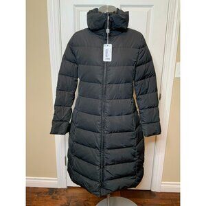 Armani Collezioni Long Black Quilted Down Puffer Coat, Size 12 | 48, NWT! $1,295